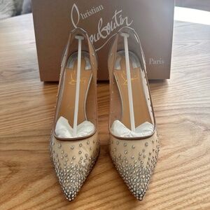 Authentic Christian Louboutin Follies Strass 85mm